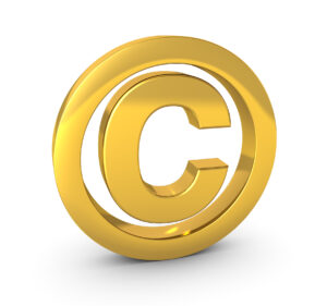 copyright symbol in gold
